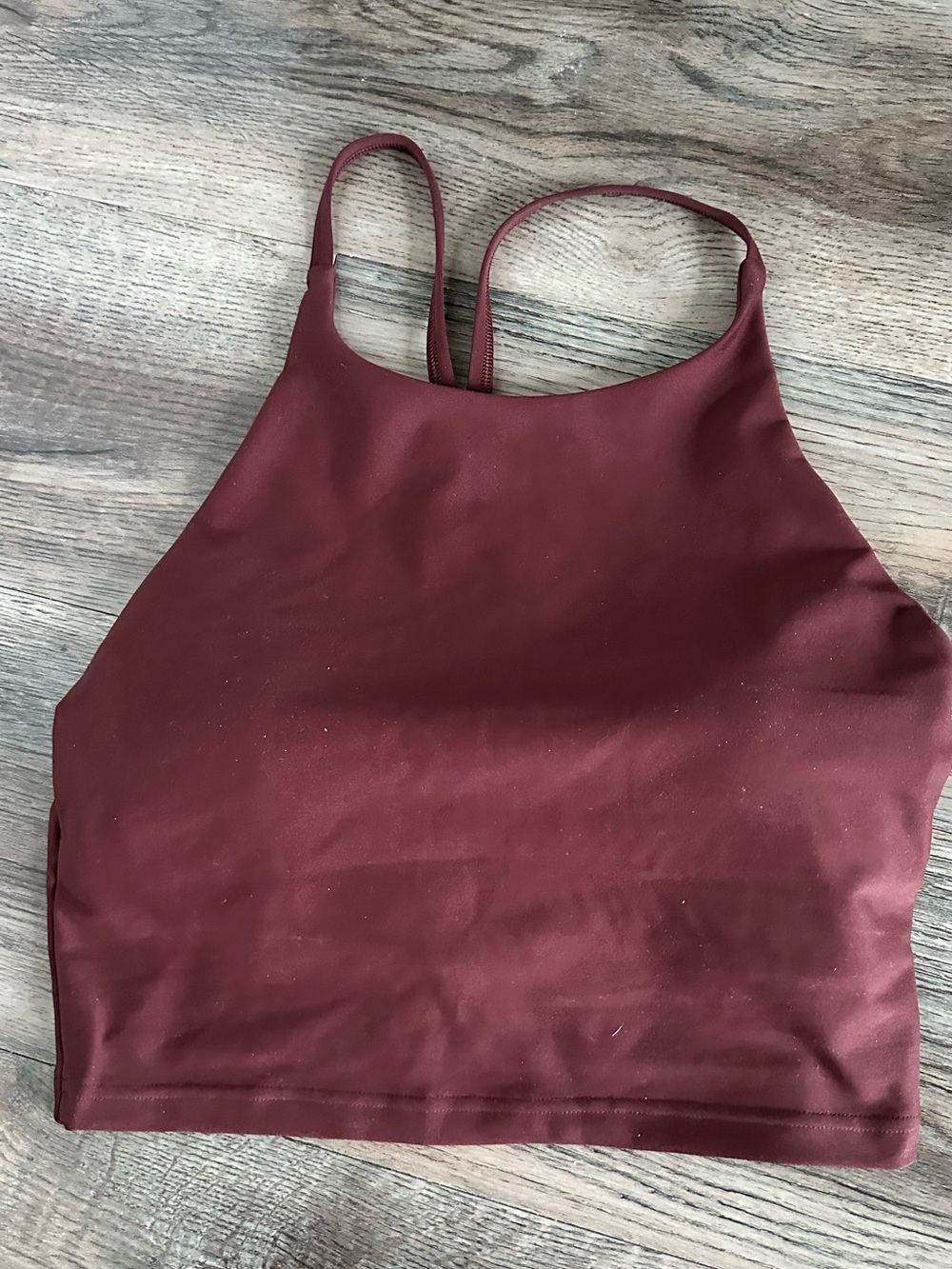 Old Navy Active Maroon High-Neck Crop Tank